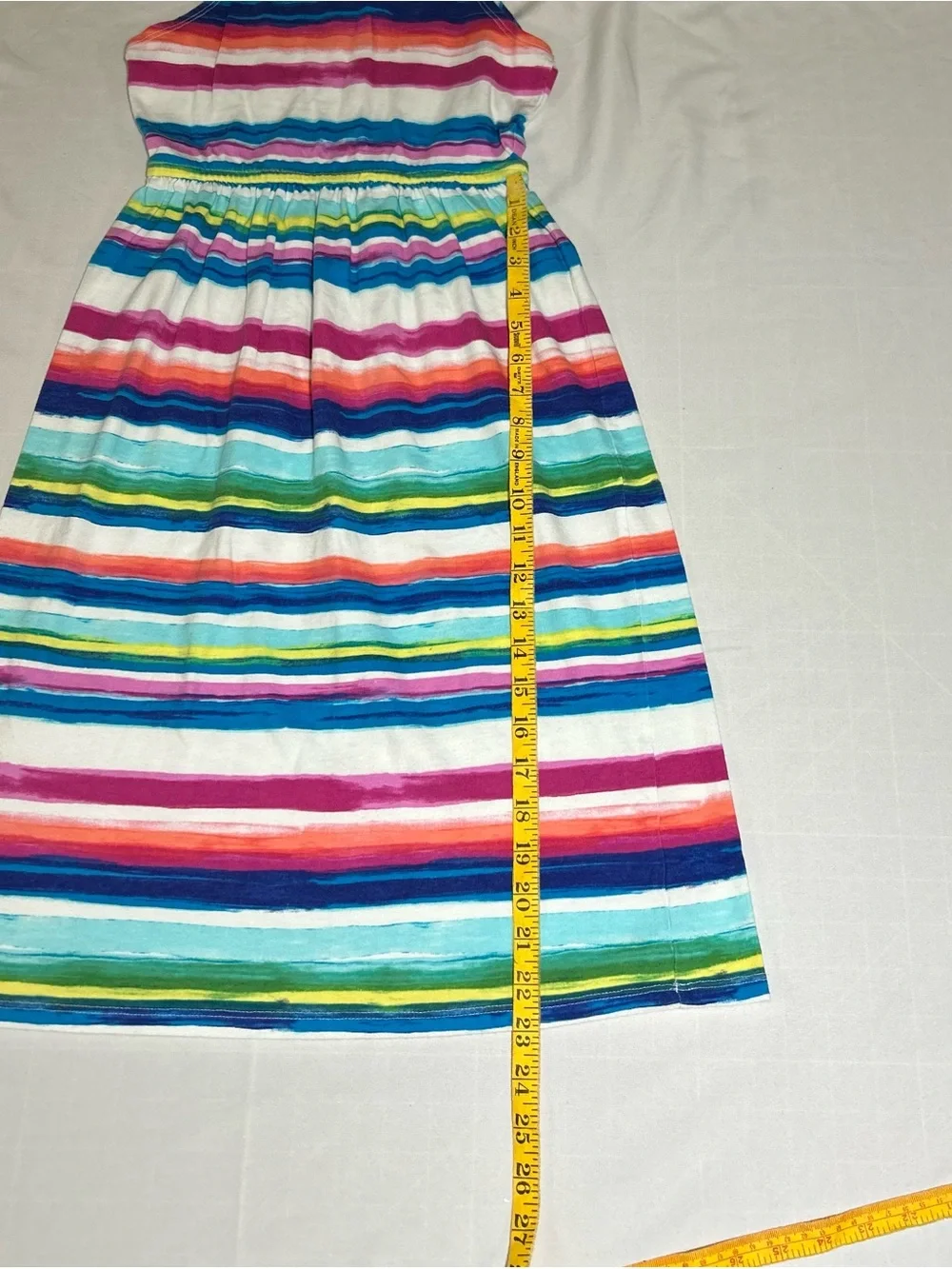 Gymboree Girls Medium 7/8 Sleeveless Bright Multicolor Striped Long Sundress